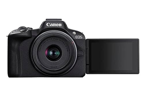 Canon EOS R50 Cámara Mirrorless de 24.2MP APS-C + RF-S 18-45mm IS STM (imagen de Amazon)