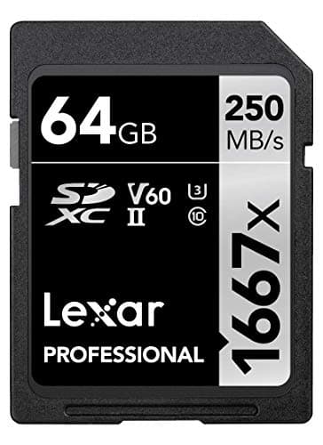 Lexar Professional 1667x Tarjeta SD 64GB SDXC UHS-II (imagen de Amazon)