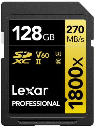 Lexar SDXC Professional 128GB 1800x UHS-II Serie Gold (imagen de Amazon)
