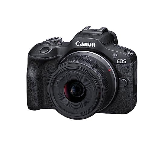 Canon EOS R100 Cámara Mirrorless 24-Megapíxeles + RF-S 18-45mm (imagen de Amazon)