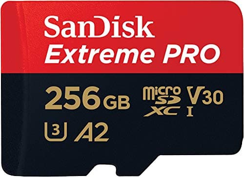 SanDisk Extreme PRO Tarjeta Micro SDXC 256 GB + adaptador SD (imagen de Amazon)