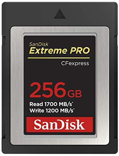 SanDisk 256GB Extreme PRO tarjeta CFexpress Type B Grabación de vídeo (imagen de Amazon)