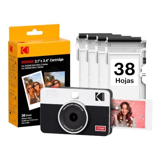 KODAK Mini Shot 2 Retro 5,3x8,6cm Cámara Instantánea (imagen de Amazon)