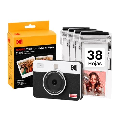 KODAK Mini Shot 3 Retro 7,6x7,6cm Cámara Instantánea (imagen de Amazon)