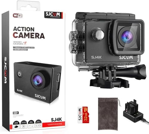SJCAM SJ4K Cámara Deportiva 4K,40MP Camara de Acción 32G (imagen de Amazon)