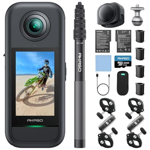 AKASO 360 Cámara de acción 360 con 128GB Tarjeta (imagen de Amazon)