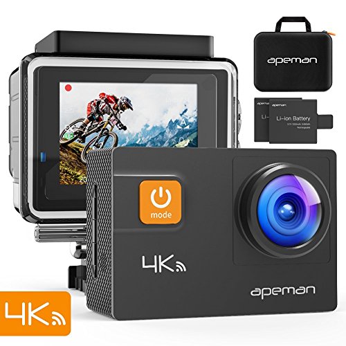 Cámara deportiva 4k 20mp wifi ultra hd cámara de acción subacuática impermeable 40m videocámara con 170° gran angular eis sony sensor