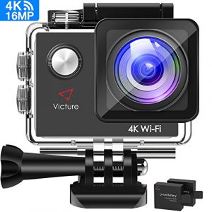 Action cam 4 k cámara wifi cámara subacuática 16 mp ultra hd sport camera cámara de casco resistente al agua para moto bicicleta jinete con 2 verb esserten pilas y accesorios gratis kits