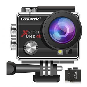 Cámara deportiva 4k 16mp ultra hd resistente al agua 30m cámara de acción con 170° gran angular sony sensor 2 baterías recargables y accesorios multiples